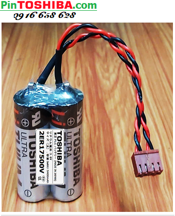 Toshiba 2ER17500V (2 viên ghép đôi); Toshiba 2ER17500V lithium 3.6v 5400mAh /Xuất xứ NHẬT 